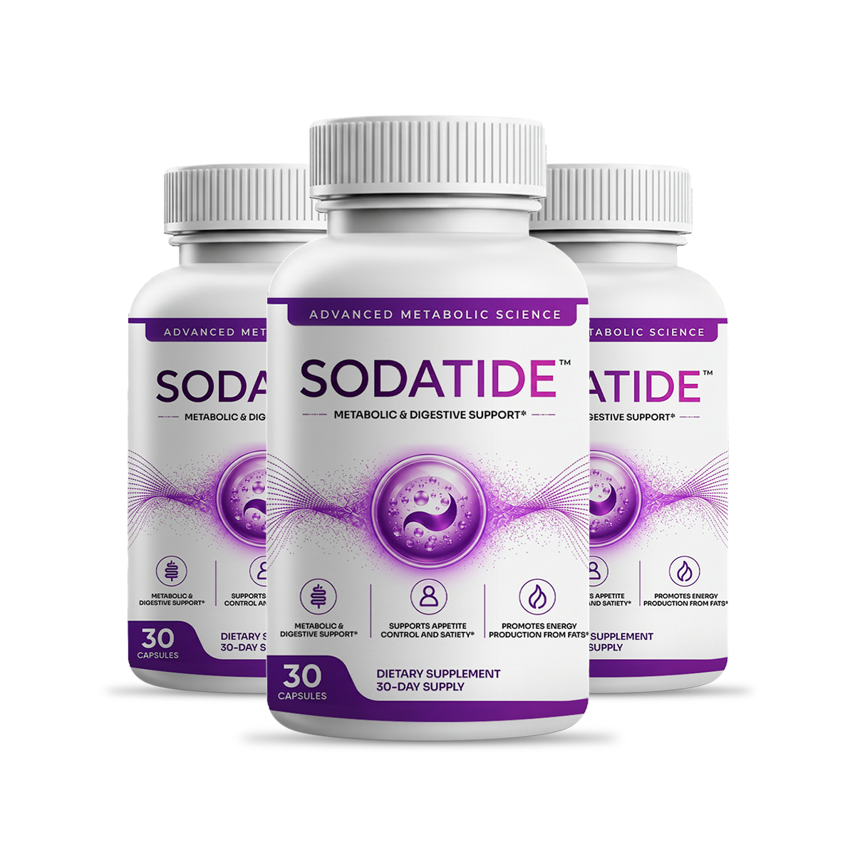 Sodatide bottles lined up